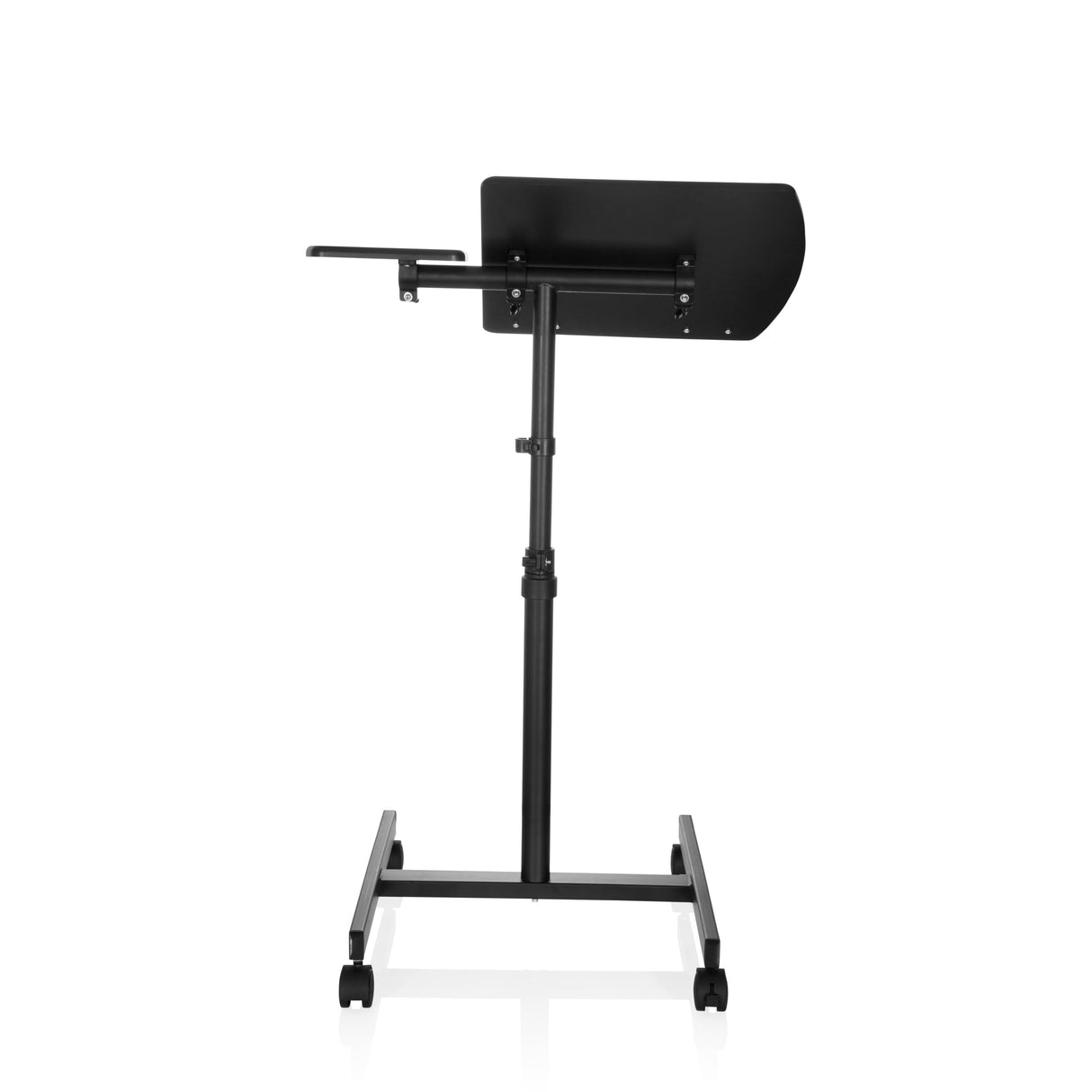 hjh OFFICE 802110 Mobile Laptop Escritorio para computadora VM-SL Negro, Portátil de la Mesa de Altura Regulable con Ruedas, con Soporte para ratón
