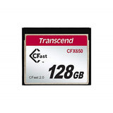Transcend 128GB CFast 2.0 Memory Card CFX650 SATA III 6Gb/s, hasta 510/370 MB/s, MLC NAND Flash, diseñada para cinematografía en grabación de Video de Alta resolución, Full HD y 4K TS128GCFX650
