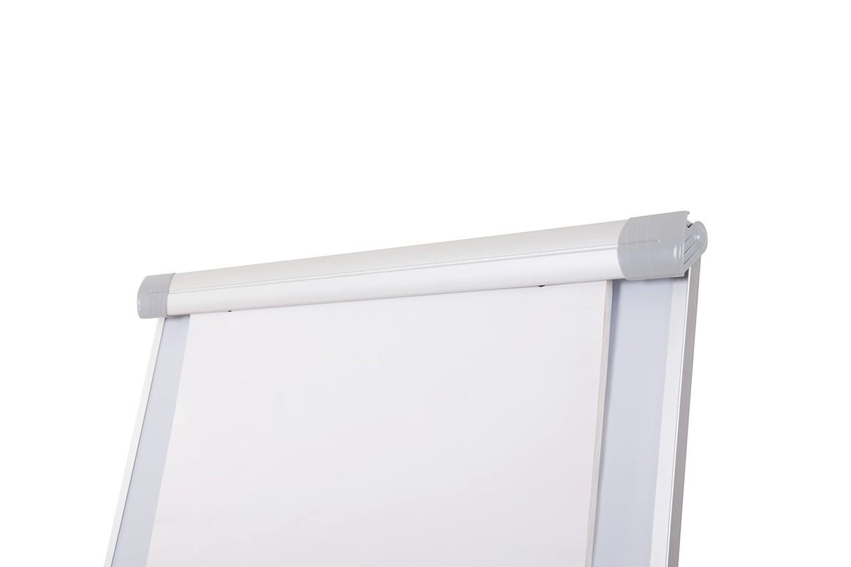 Bi-Office Pizarra Magnética con caballete móvil Smart, rotafolios con ruedas, marco de aluminio de 70 x 100 cm