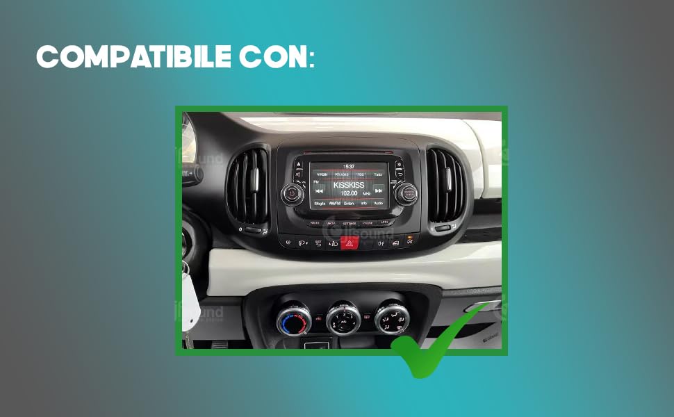 Radio de Coche Fiat 500L Android GPS Bluetooth WiFi USB Dab+ Touchscreen 6.2" 8core Carplay AndroidAuto