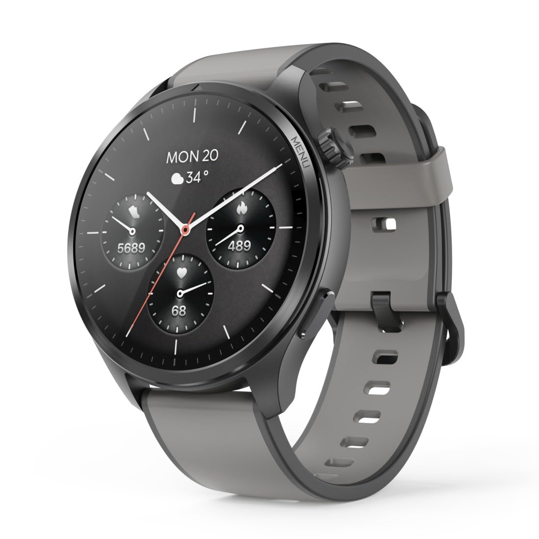 Hama | Reloj Inteligente 1.43" (Smartwatch Resistente al Agua IP68, GPS, Memoria música, análisis sueño, frecuencia Cardiaca, Monitor de hasta 110 Actividades) Negro