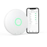 Airthings 2930 Wave Plus: monitor de radón y de la calidad del aire con detector de CO2, COV, presión de aire, humedad y temperatura