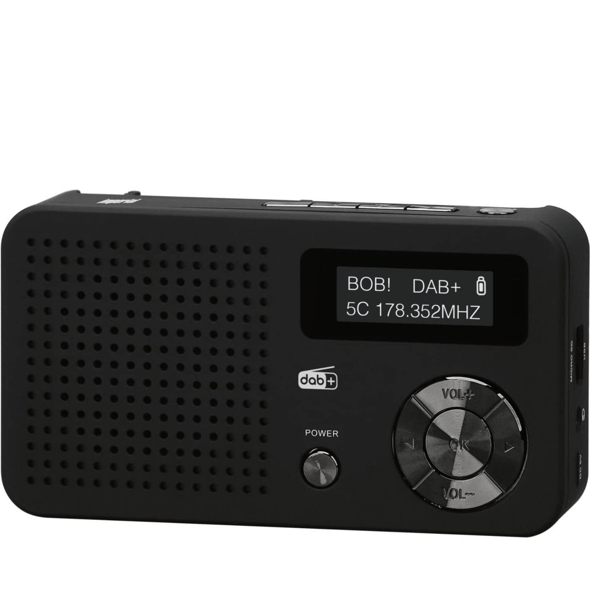 IMPERIAL DABMAN 13 (Dab+, FM, Altavoz, Pantalla, USB, MicroSD, Funcionamiento con batería, batería, pequeño, Control de Botones), Color Negro