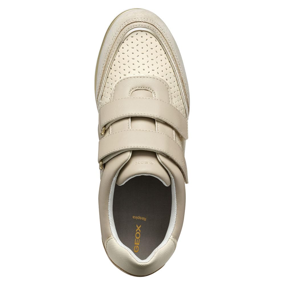 Geox D ILDE A, Zapatillas Mujer, Papyrus/Lt Taupe, 41 EU