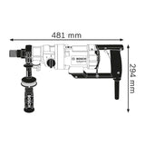 Bosch Professional GDB 180 WE- Perforadora de diamante (2000 W, Ø de perforación 180 mm, adaptador alimentación agua y aspiración, maletín)