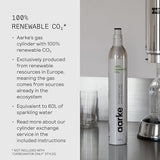 Aarke Carbonator Pro, Máquina para hacer Agua con Gas, con Botella de Vidrio, Acabado en Acero