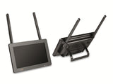 Technaxx Conjunto de cámara de vigilancia de Seguridad inalámbrica TX-128 - FullHD, Pantalla táctil de 7'', Monitor PIR, visión Nocturna, función de Alarma, notificaciones automáticas (Negro)