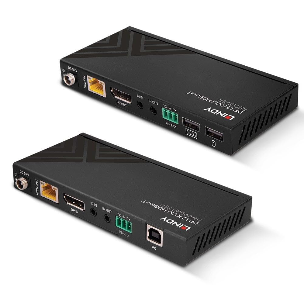 Lindy 39385 Extensor KVM HDBaseT Cat.6 DisplayPort 1.2, USB, IR y RS-232