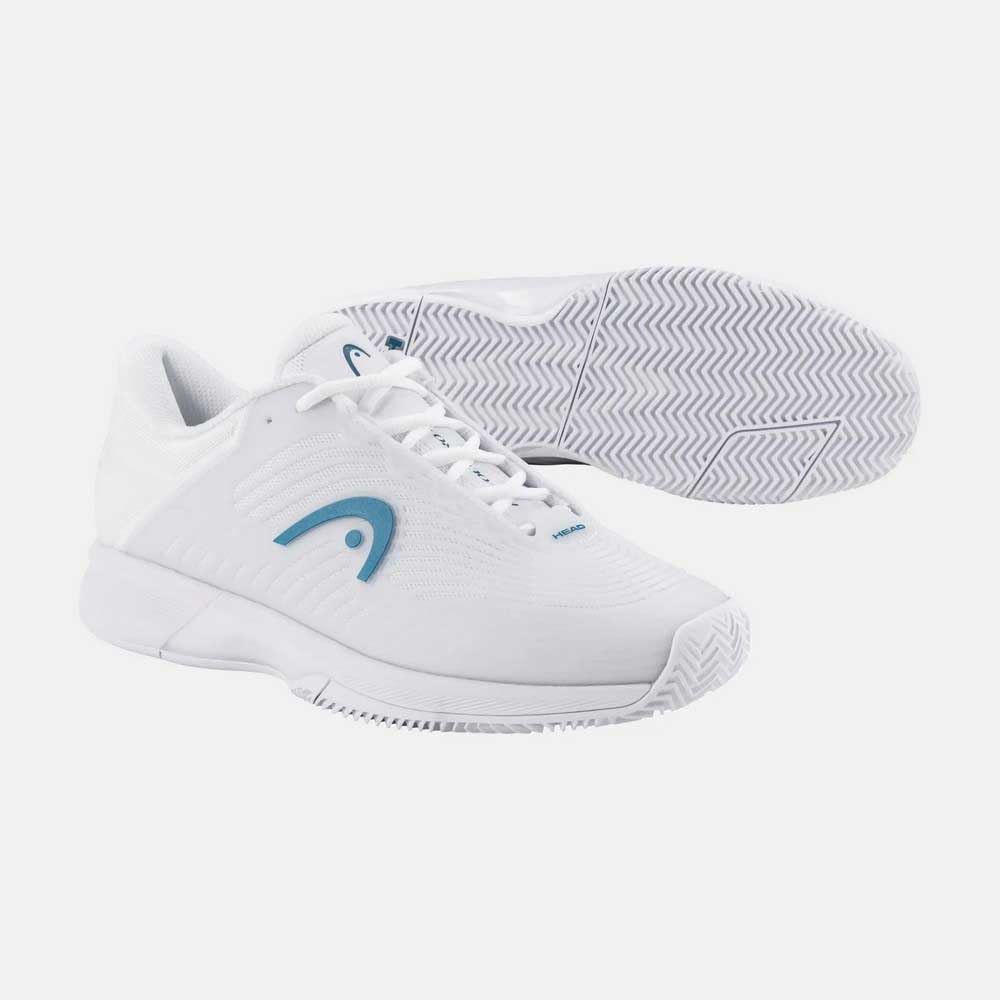 HEAD Revolt Pro 4.5 Clay Women, Zapatillas de Tenis Mujeres, White Twilight Blue, 39 UE