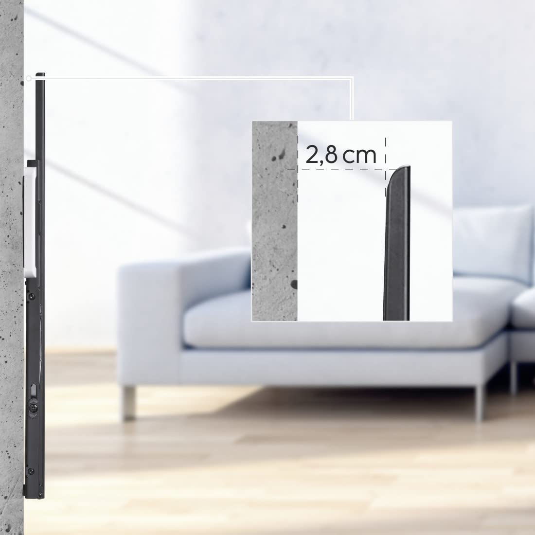 Hama | Soporte de Pared para TV de 46" a 100" (Soporte inclinable +0/-12° de Pared, Pantallas de hasta 191cm, Carga máx de 75kg, VESA 800 x 600)