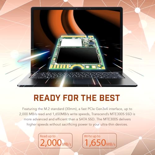 Transcend SSD Interno M.2 2230 NVMe PCIe Gen3 x4 1TB, Unidad de Estado Sólido, Memoria Flash 3D NAND TLC (Lectura/Escritura - hasta 2,900/2,650 MB/s) Cobertura Limitada de 5 Años - TS1TMTE300S