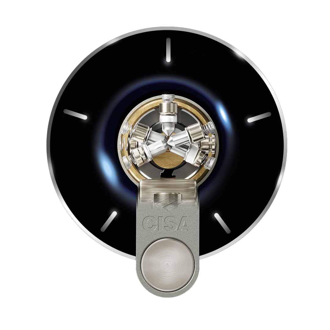 CISA - Cilindro Europeo de Seguridad RS5 10R3M11701200C5 - Cilindro con 5 filas de pernos radiales - 5 llaves de duplicación digital protegida - Dimensiones 50/30