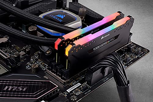 Corsair Vengeance RGB Pro 64GB (2x32GB) DDR4 4000 (PC4-32000) C18 - Memoria de Escritorio - Negro, CMW64GX4M2K4000C18