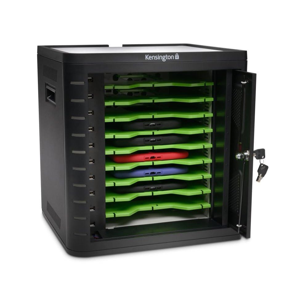 Kensington K67862EU - Armario de Carga y sincronización (Espacio para hasta 10 tabletas) Color Negro