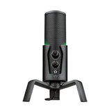 Trust Gaming GXT 258 Fyru Micrófono Gaming USB 4 en 1, Micro con Luces LED, 4 Patrones de Grabación, Micrófono PC para Podcasts, Vlogs, Streaming, Youtube, Twitch, PS4, PS5 - Negro