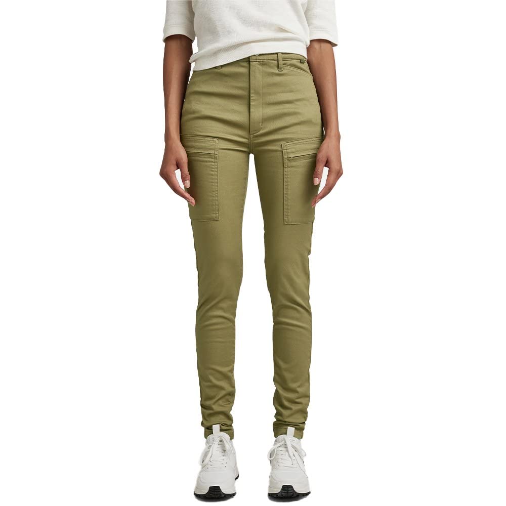 G-Star Para Mujer Pantalones Skinny Cargo, Verde (smoke olive D22890-C105-B212), 28W / 32L
