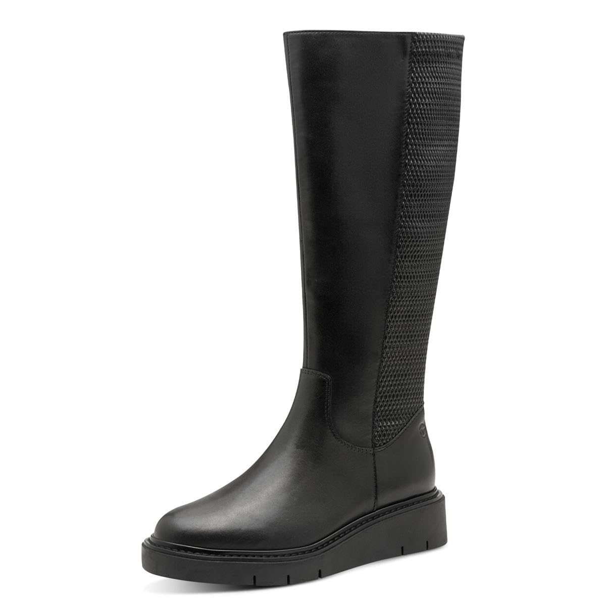 Tamaris Comfort Long Boot Flat, Botas a la Altura de Rodilla Mujer, Napa Negra, 42 EU