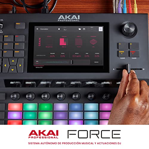 AKAI Professional FORCE – Sistema autónomo de producción musical, secuenciador MIDI y motores de sintetizador, muestreo MPC y lanzamiento de clips estilo Ableton