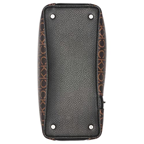 Calvin Klein Bolsa de Triple Compartimento Adeline para Mujer, Marrón/Caqui/Negro, Talla de un Talla