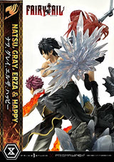 Prime 1 Studio Fairy Tail - Figura Decorativa de Natsu, Gris, Erza, Happy - Figura de Estatua de Lujo, versión 1/7, 57 cm