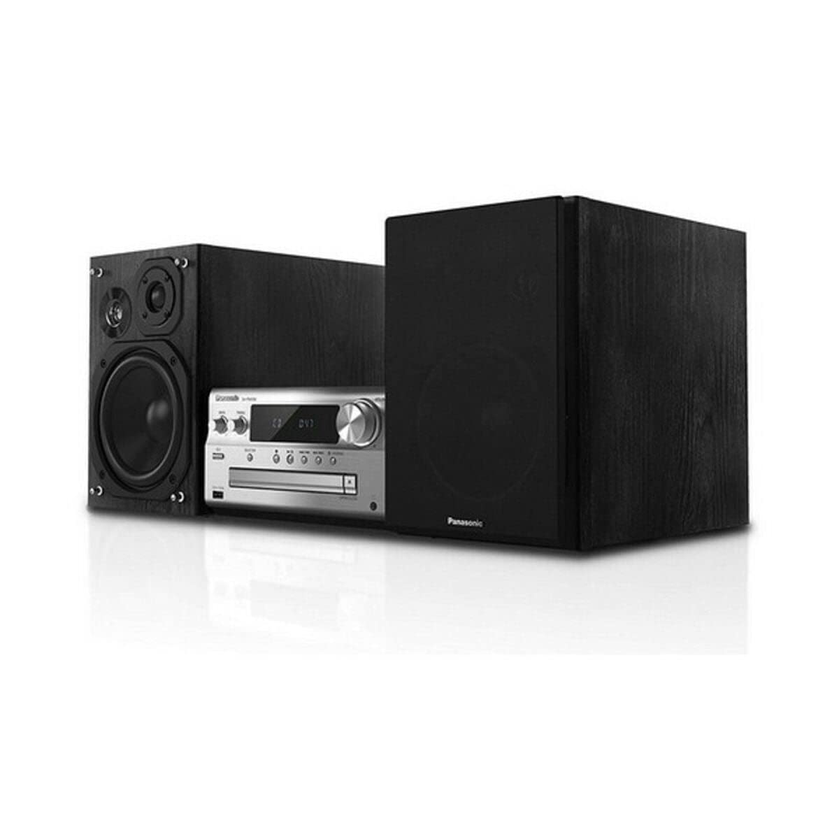 Panasonic SC-PMX90 -Microcadena Con Altavoces 120 W, Hi- Fi, Sonido Hogar, 14 cm Woofer, 1.9 cm Silk Dome Tweeter, 1.5 cm Piezo Twitter, Bluetooth, USB Dual, Radio FM, AUX 3.5 mm- Plata