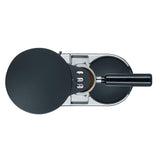 GRAEF Molinillo de café CM900, 40 niveles de molido, molido a demanda, dosificación automática, depósito de 350 g, función programable, recipiente extraíble, color plateado