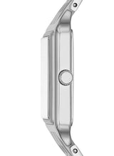 Fossil Reloj Raquel para mujer, movimiento de cuarzo de tres agujas con correa de acero inoxidable, Tono plata y blanco, 23 mm