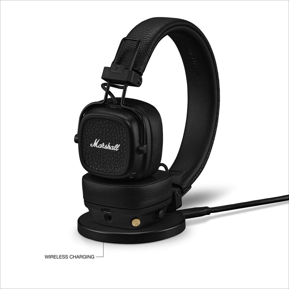 Marshall Major V Auriculares Inalámbricos Bluetooth, 100 Horas de Reproducción - Negro