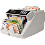 Safescan 2465-S Contadora de billetes cuenta el valor de billetes mezclados de euro - Contadora detectora de billetes falsos en 7 puntos - Máquina para contar billetes clasificados de cualquier divisa