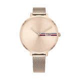 Tommy Hilfiger Reloj Analógico de Cuarzo para Mujer con Correa de Malla de Acero Inoxidable de Oro Rosa - 1782158