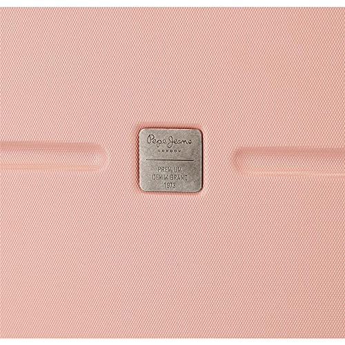 Pepe Jeans Carina Maleta de cabina Rosa 40x55x20 cms Rígida ABS Cierre TSA integrado 37L 2,74 kgs 4 Ruedas dobles Equipaje de Mano
