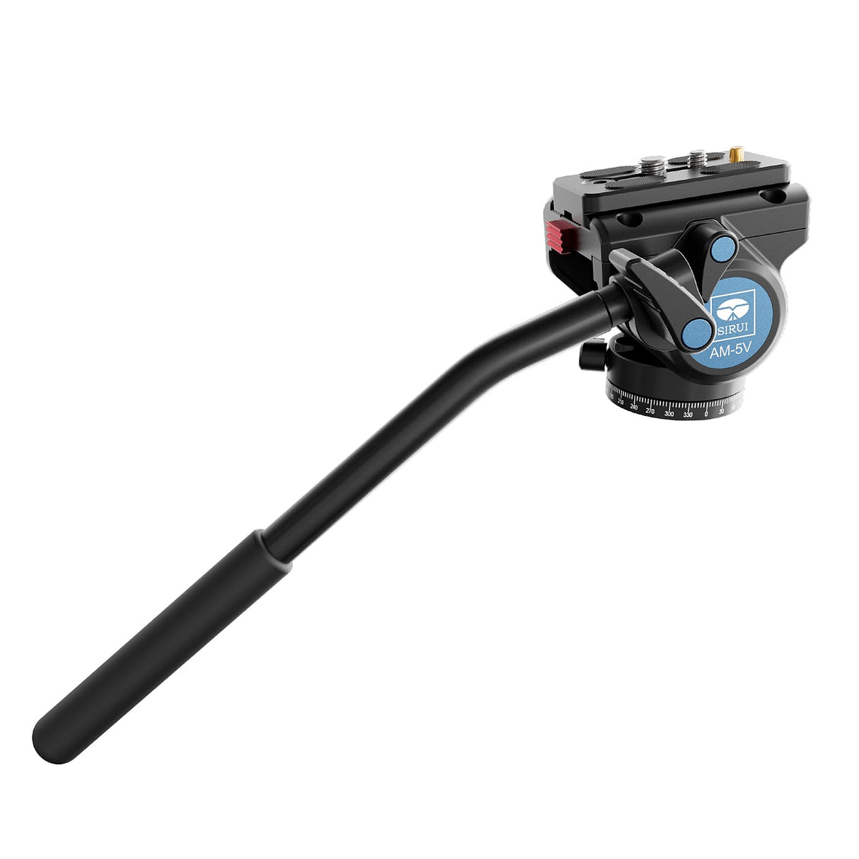 SIRUI Fluid Cabeza de vídeo con la Placa de liberación rápida de Carga máxima de 3 kg 360 Grados Arca Suizo Compatible (AM-5V)