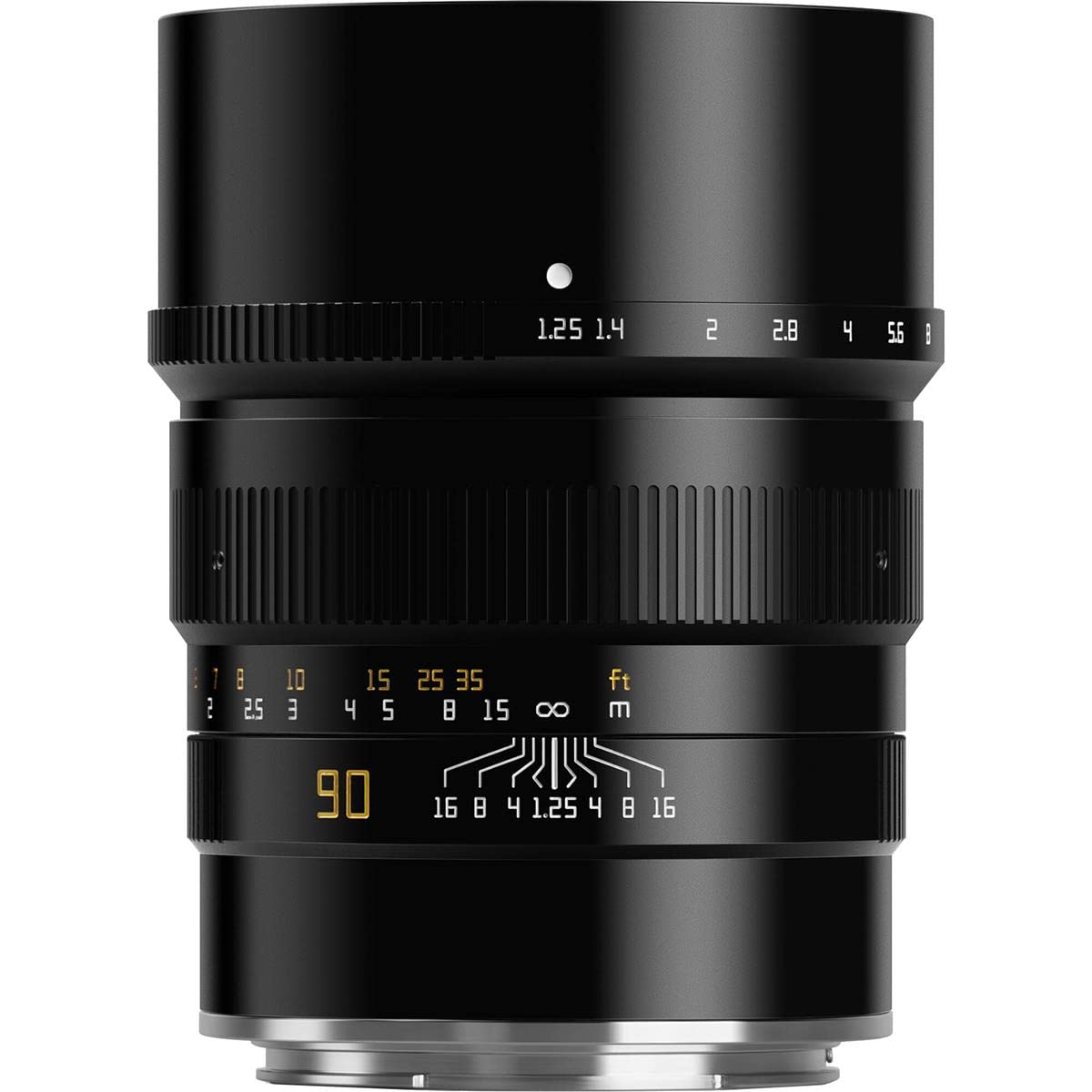 TTArtisan Lente de Cuerpo de Metal F/1.25 de 90 mm Compatible con Hasselblad X1D Mount, Color Negro