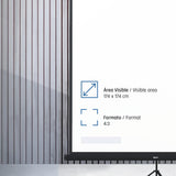 iggual Pantalla Proyección 100" Cuadrada-Portátil Manual Enrollable con Trípode- Visión 180º- Compatible 4K y Cualquier Proyector- Altura Ajustable- Bolsa Transporte y Trípode Incluido (180x180 cm)