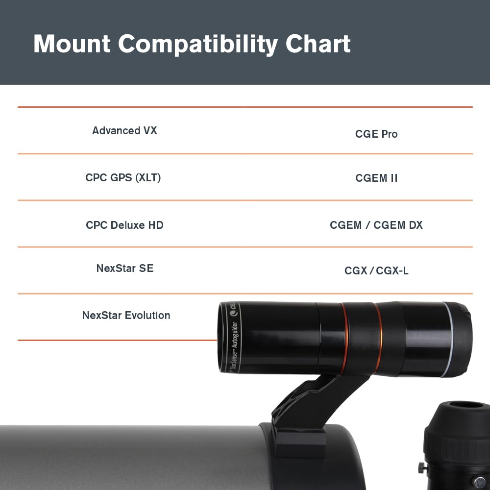 Celestron 94008 StarSense Autoguider: accesorio para telescopios computerizados, alineación automática en 3 min, GoTo preciso y guía para astrofotografía, modelización de monturas para astrofotografía