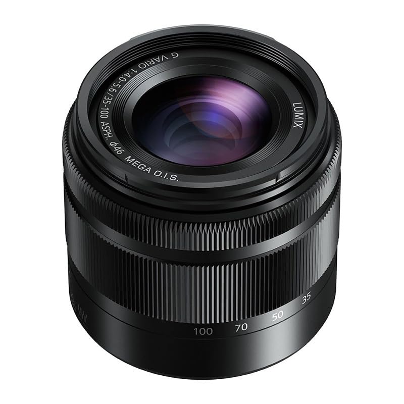Panasonic LUMIX H-FS35100 - Objetivo Tele Zoom para cámaras de montura M4/3 (Focal 35-100 mm, F4-F5.6, tamaño filtro 46 mm, MEGA O.I.S), negro