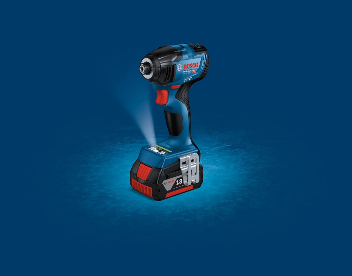 Bosch Professional 18 V System GSB 18V-110 C + GDR 18V-210 C - Set taladro percutor + atornillador de impacto a batería (2 baterías x 5.0 Ah, en L-BOXX)