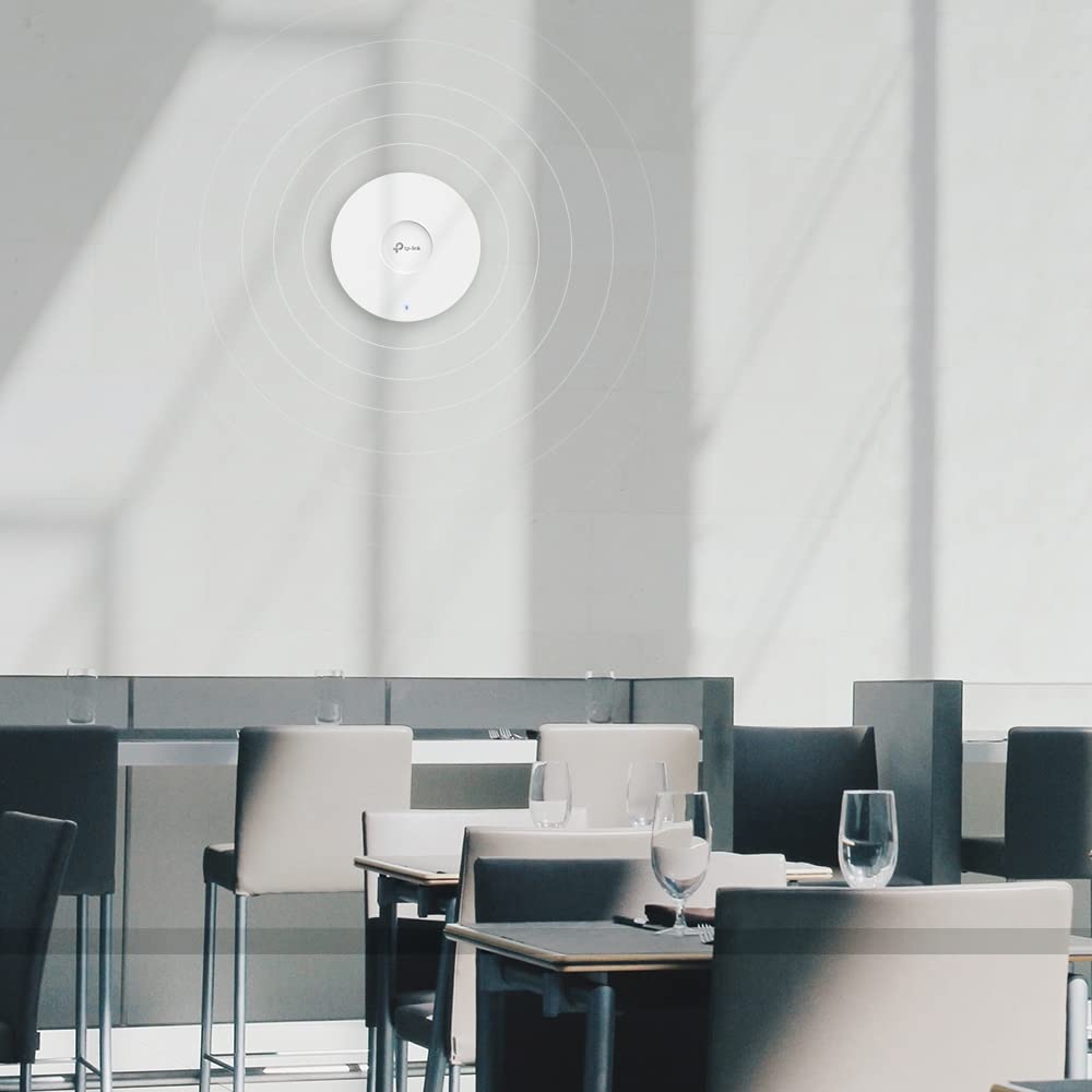 TP-Link EAP650 Omada - - Punto de Acceso, WiFi 6 AX3000, SDN, Omada Mesh Wi-Fi, Autoorganización Inteligente, Montaje en Techo, Negro