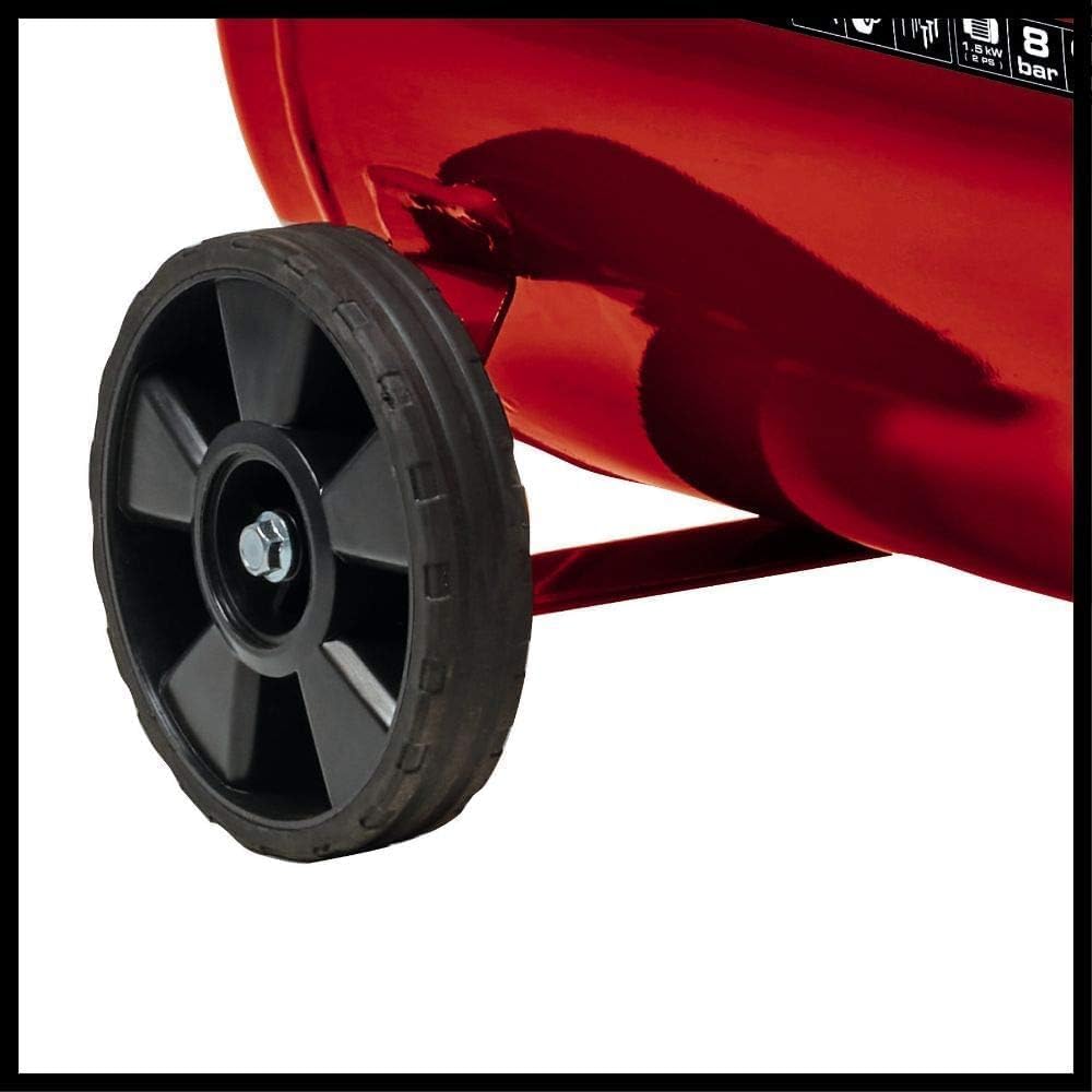 Einhell Compresor TC-AC 190/50/8 (1500 W, máx. 8 bar, lubricación por aceite, depósito de 50 l, válvula de retención / seguridad, tornillo de drenaje para el mantenimiento, pie engomado)
