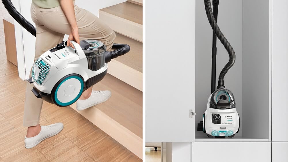 Bosch - Aspirador de Trineo sin Bolsa, Serie 4, ProHygienic, 2 litros, 78 dB, Blanco, BGC21HYG1