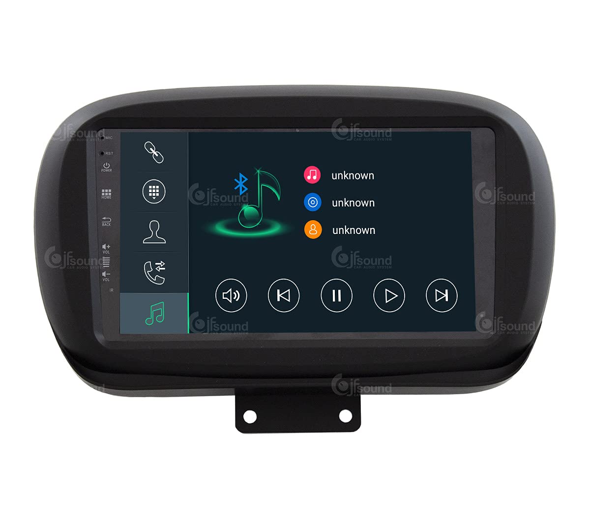 Jf Sound car audio system Autorradio de Ajuste Personalizado para Fiat 500X Android GPS Bluetooth WiFi Dab USB Pantalla táctil Full HD 9" procesador de 8 núcleos y comandos de Voz