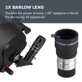 Celestron 94303 Kit Ocular y Filtro de 1.25 Pulgadas, Incluye 14 Piezas en Funda de Transporte con Revestimiento de Espuma metálica, Plateado