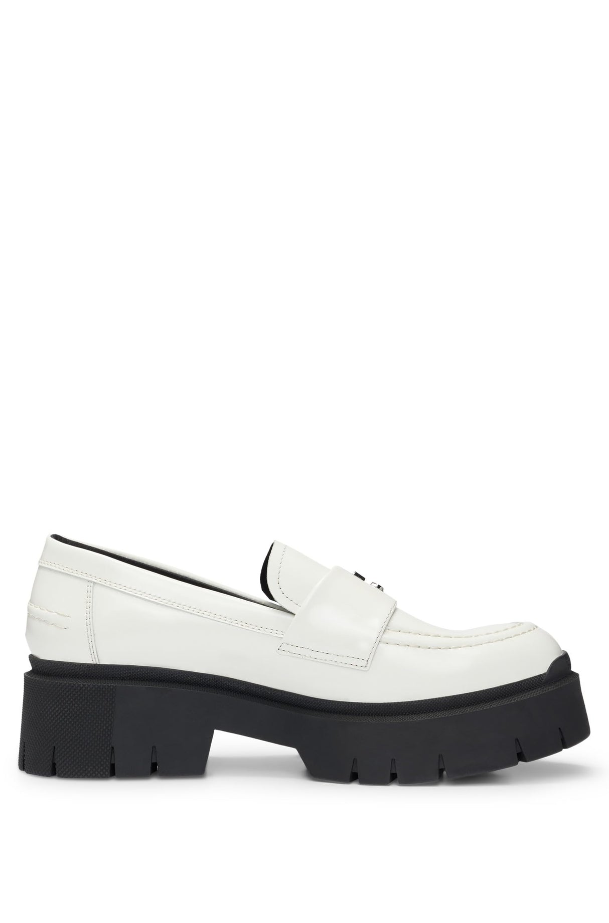 HUGO Kris_Loafer_BROF, Mocasines Planos Mujer, Natural, 36 EU