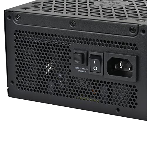 Silverstone SST-DA1000R-GM - Cybenetics Gold 1000W PCIe 5.0 Fuente de alimentación Completamente Modular, Ventilador FDB Ultra silencioso de 135 mm con función Semi-fanless