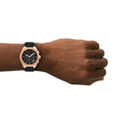 Armani Exchange Orologio da uomo, Movimento cronografico al quarzo e cassa da 42 mm con cinturino in Silicone
