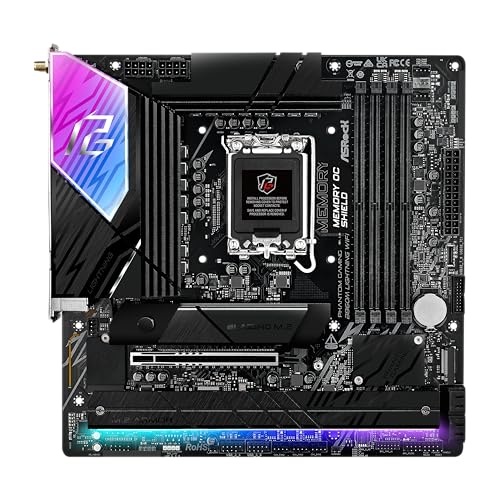 ASRock Phantom Gaming B860M Lightning WiFi 6E Intel Core Ultra B860 LGA1851 DDR5 8933 MHz 256GB M.2 Micro ATX Motherboard Thunderbolt SATA3 6.0 GB/s PCIe 5.0