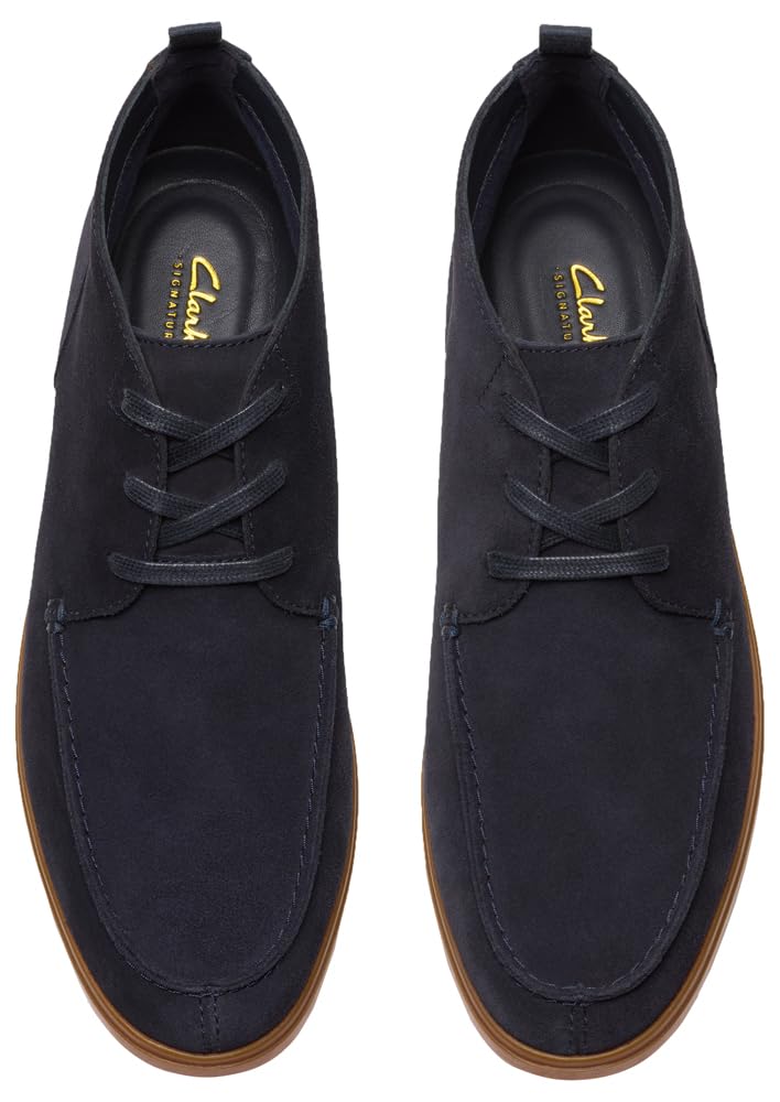 Clarks Torford Mid, Derby Hombre, Navy Suede, 43 EU