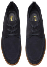 Clarks Torford Mid, Derby Hombre, Navy Suede, 43 EU
