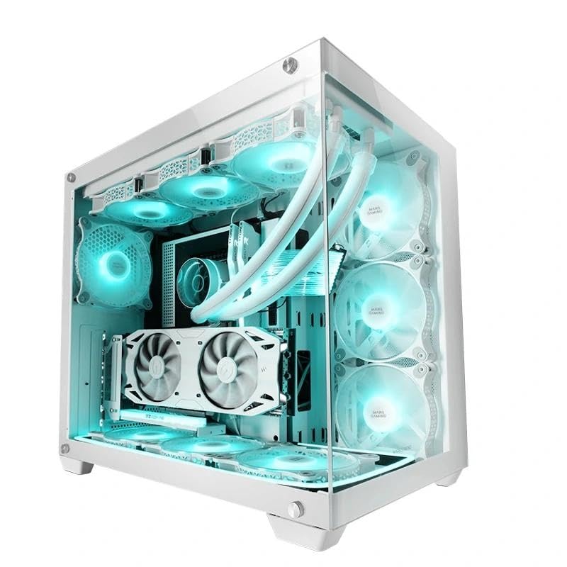 Torre E-ATX XXL Premium, Color Blanco, Amplia Capacidad de refrigeración, Ideal para Gamers y entusiastas del Rendimiento.
