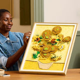 LEGO Art Vincent van Gogh: Los Girasoles, Maqueta 3D para Construir para Adultos de Obra de Arte, Flores Artificiales y Decoración del Hogar, Construcción Creativa, Regalo para Mujeres y Hombres 31215